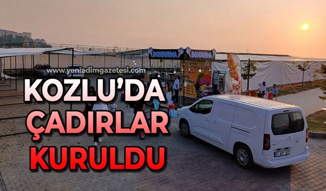 Kozlu'da çadırlar kuruldu