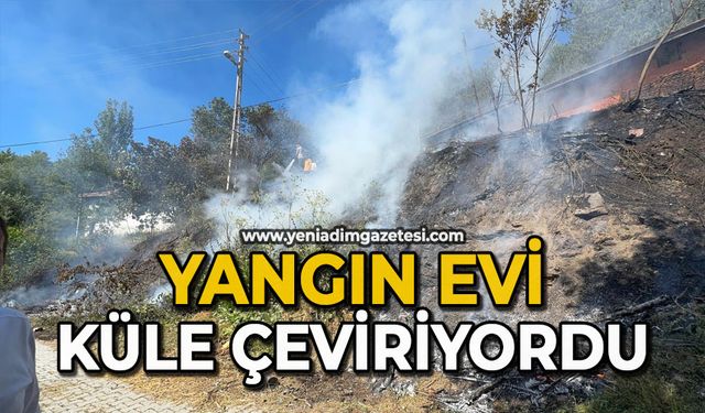 Yangın evi küle çeviriyordu
