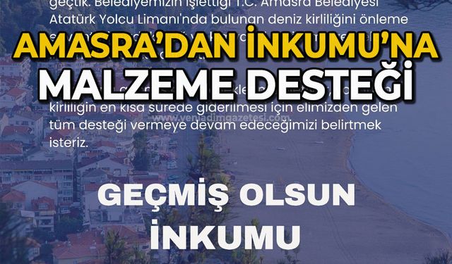 Amasra’dan İnkumu’na malzeme desteği