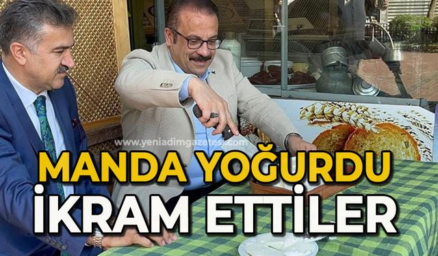 Manda yoğurdu ikram ettiler