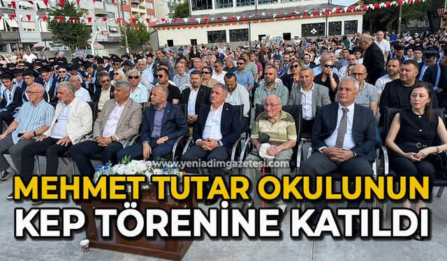 Mehmet Tutar, okulunun kep törenine katıldı