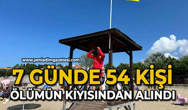 7 günde 54 kişi ölümün kıyısından alındı