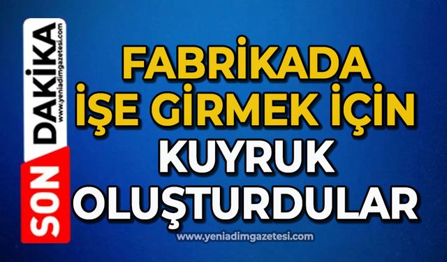 Fabrikada işe girmek için kuyruk oluşturdular