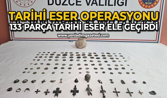 Tarihi eser operasyonu: 133 parça tarihi eser ele geçirdi