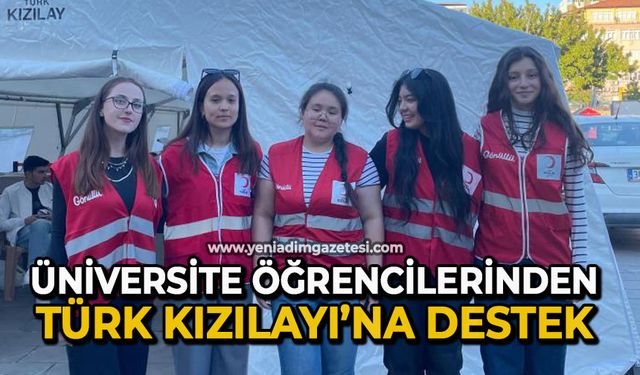 Üniversite öğrencilerinden Türk Kızılayı’na destek