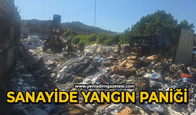 Sanayide korkutan yangın