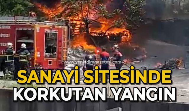 Sanayi sitesinde korkutan yangın