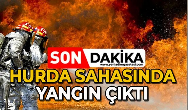 Hurda sahasında yangın çıktı