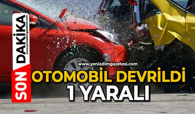 Otomobil devrildi: 1 yaralı