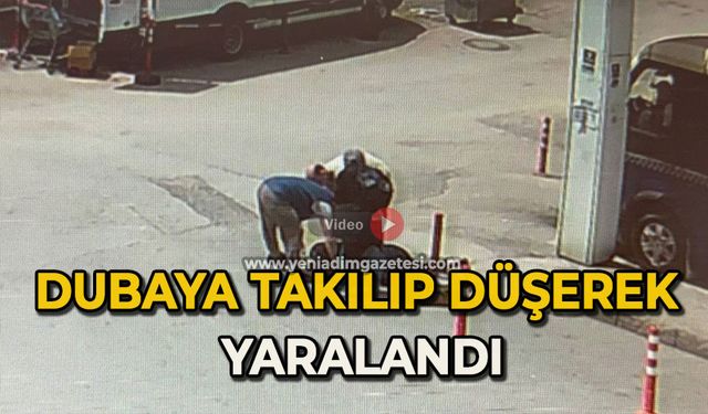 Dubaya takılıp düşerek yaralandı
