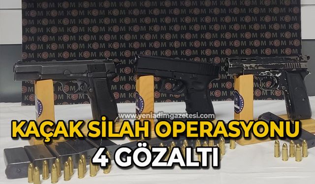 Kaçak silah operasyonu 4 gözaltı