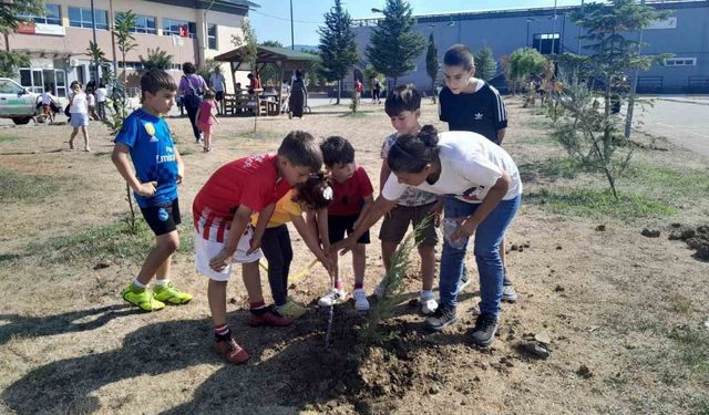 Fidanlar toprakla buluştu can suyu verildi