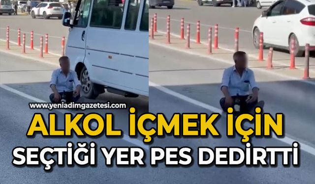 Alkol içmek için seçtiği yer pes dedirtti