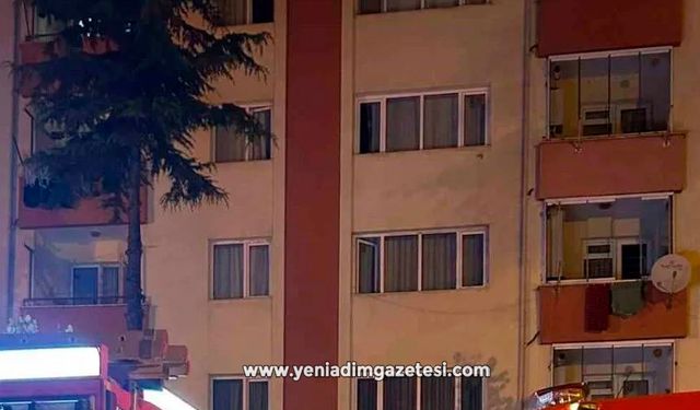 5 katlı apartmanda yangın paniği