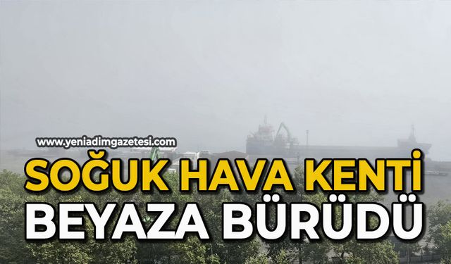 Soğuk hava kenti beyaza bürüdü