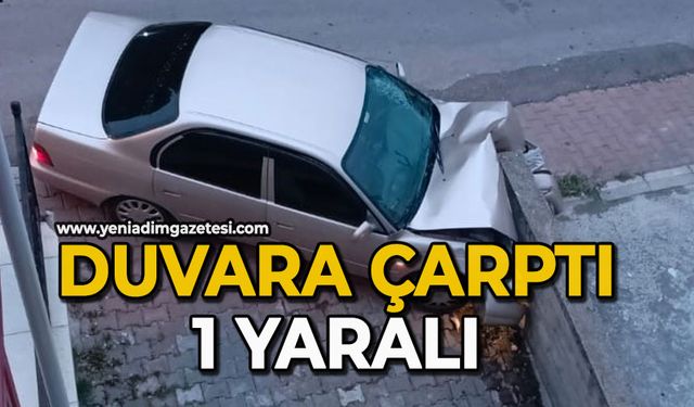 Duvara çarptı: 1 yaralı
