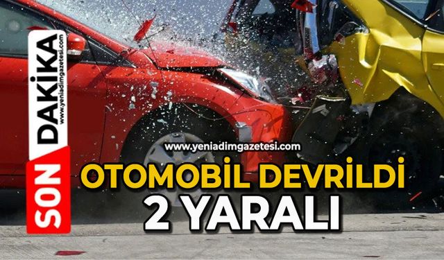 Otomobil devrildi: 2 yaralı