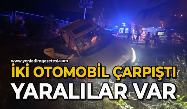 İki otomobil çarpıştı: Yaralılar var
