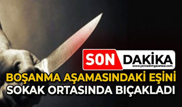 Boşanma aşamasındaki eşini sokak ortasında bıçakladı