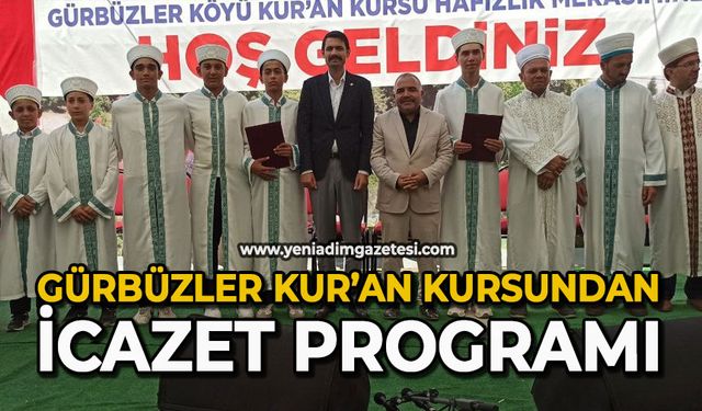 Gürbüzler Kur’an Kursundan icazet programı