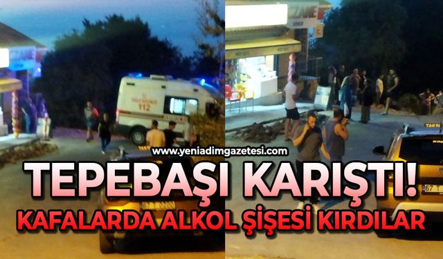 Tepebaşı karıştı: Kafalarda alkol şişesi kırdılar!