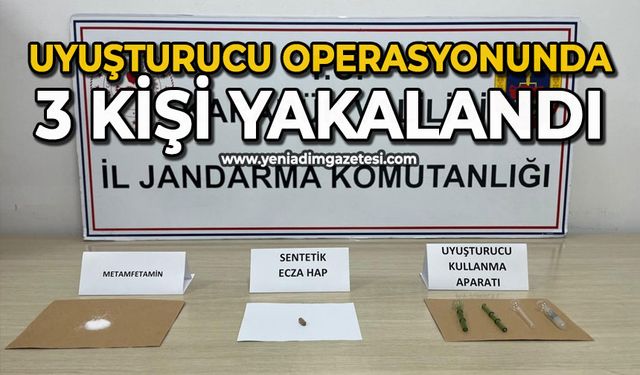 Uyuşturucu operasyonunda 3 kişi yakalandı