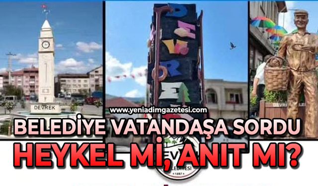 Belediye vatandaşa sordu: Heykel mi, Anıt mı?