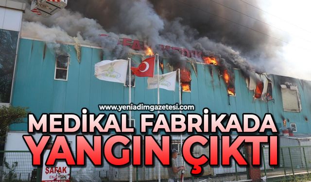 Medikal fabrikada yangın çıktı