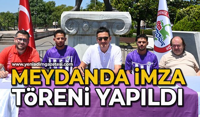 Meydanda imza töreni yapıldı
