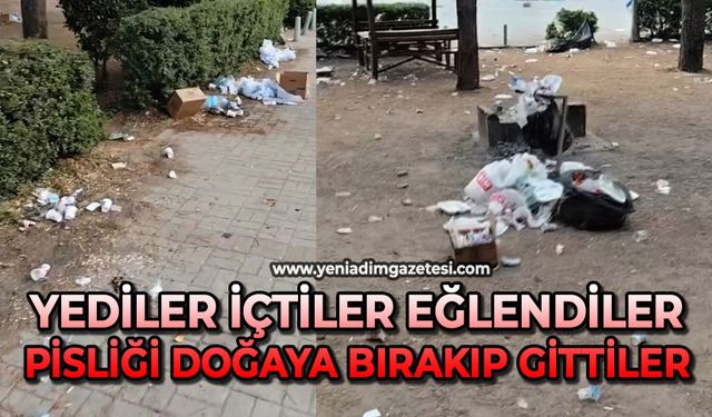 Yediler, içtiler, eğlendiler pisliği doğaya bırakıp gittiler