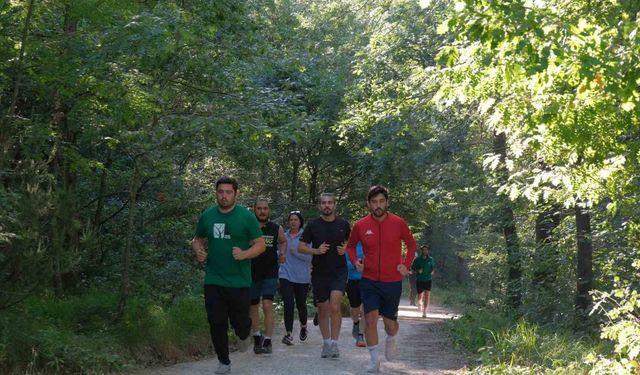 Doğada spor yapmanın keyfini yaşadılar
