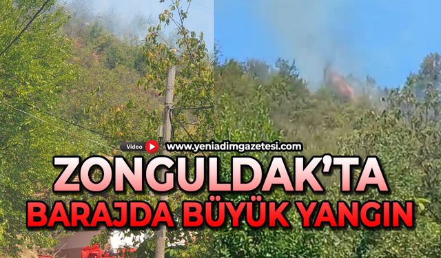Zonguldak’ta barajda büyük yangın çıktı