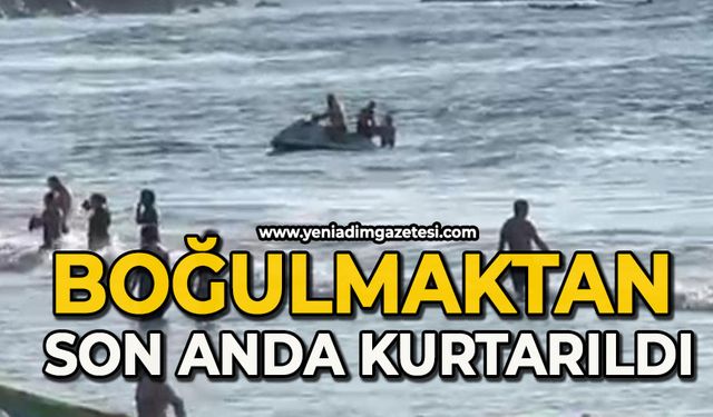 Denize giren vatandaş boğulmaktan son anda kurtarıldı