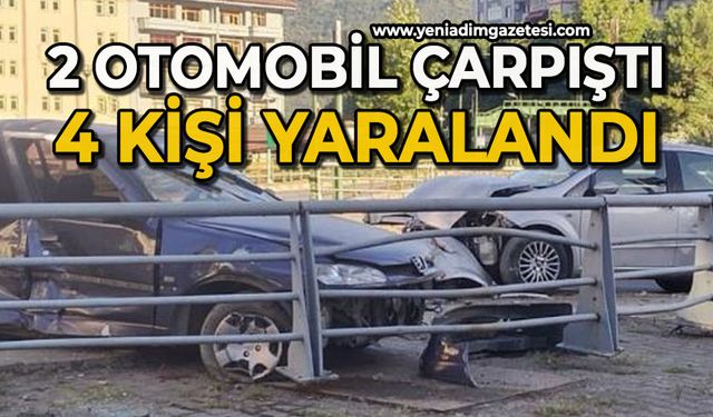 İki otomobilin çarpıştığı kazada 4 kişi yaralandı