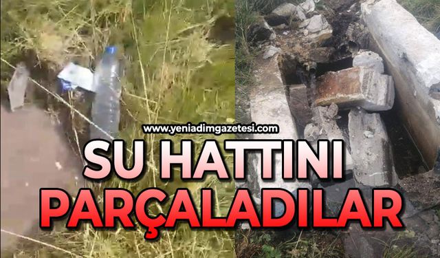 Su ihtiyacını karşılayan hattı parçaladılar