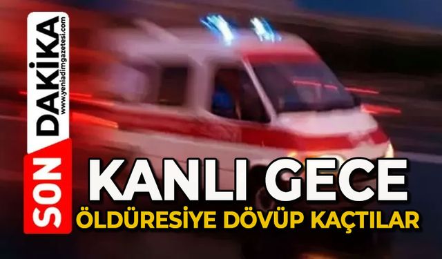 Kanlı gece: Öldüresiye dövüp kaçtılar
