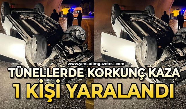 Tünellerde korkunç kaza: 1 yaralı