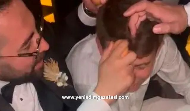 Damadın menemen şovu: Yumurtayı arkadaşının kafasında kırdı