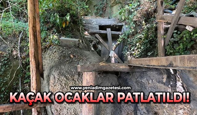 Kaçak ocaklar patlatıldı