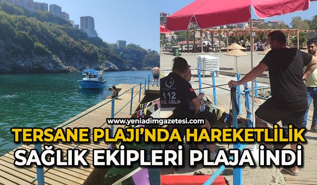 Tersane Plajı’nda hareketlilik: Sağlık ekipleri plaja indi