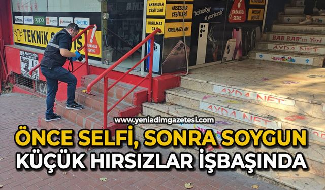 Önce selfi, sonra soygun, küçük hırsızlar işbaşında