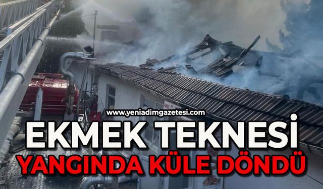 Ekmek teknesi yanarak kül oldu