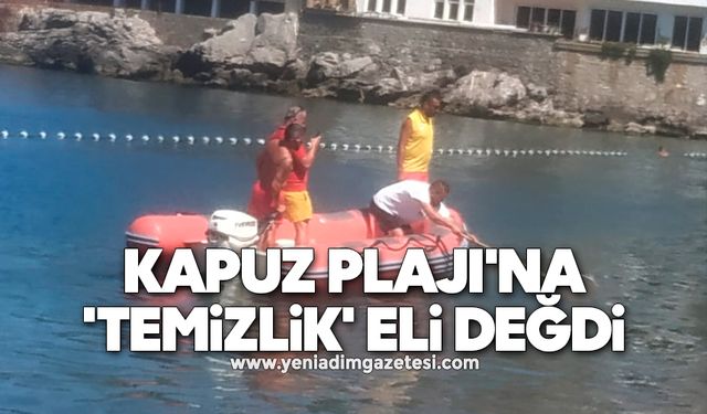Kapuz Plajı'na 'temizlik' eli değdi