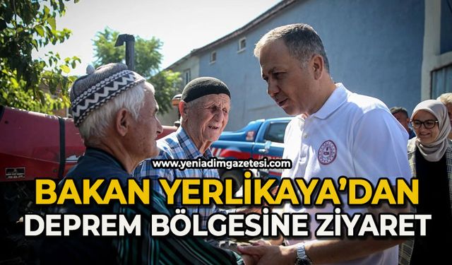 Bakan Yerlikaya depremden etkilenen köyleri ziyaret etti