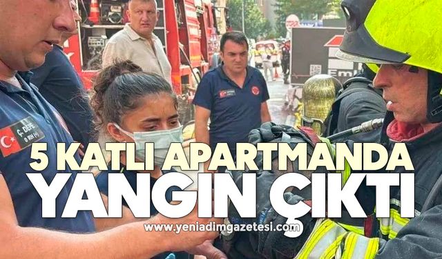 5 katlı apartmanda yangın çıktı