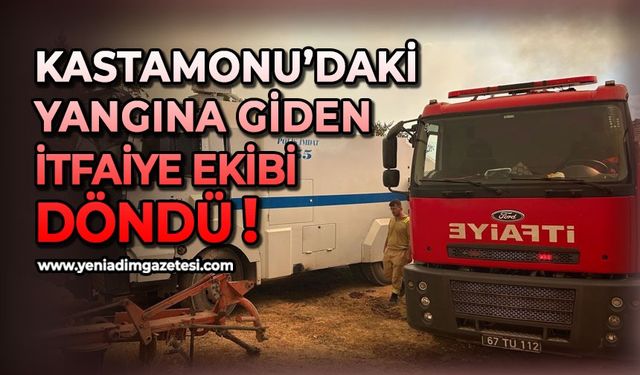 Yangına giden itfaiye ekibi döndü