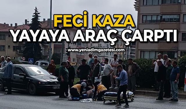 Feci kaza yayaya araç çarptı