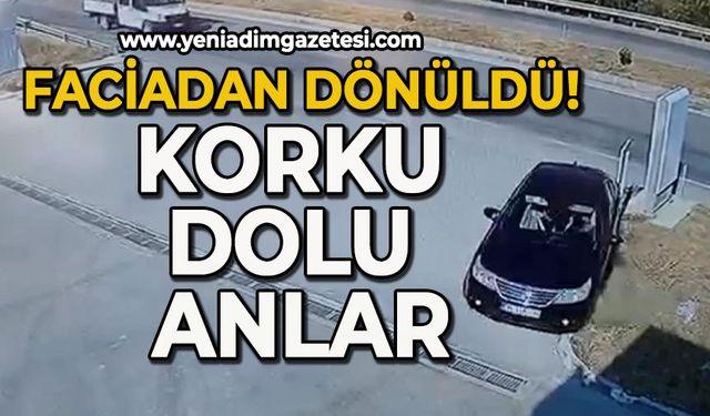 Faciadan dönüldü: Otomobil akaryakıt istasyonuna sürüklendi