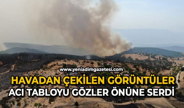 Havadan çekilen görüntüler acı tabloyu gözler önüne serdi