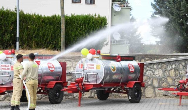 Yangına hassas köylere 16 su söndürme tankeri dağıtıldı